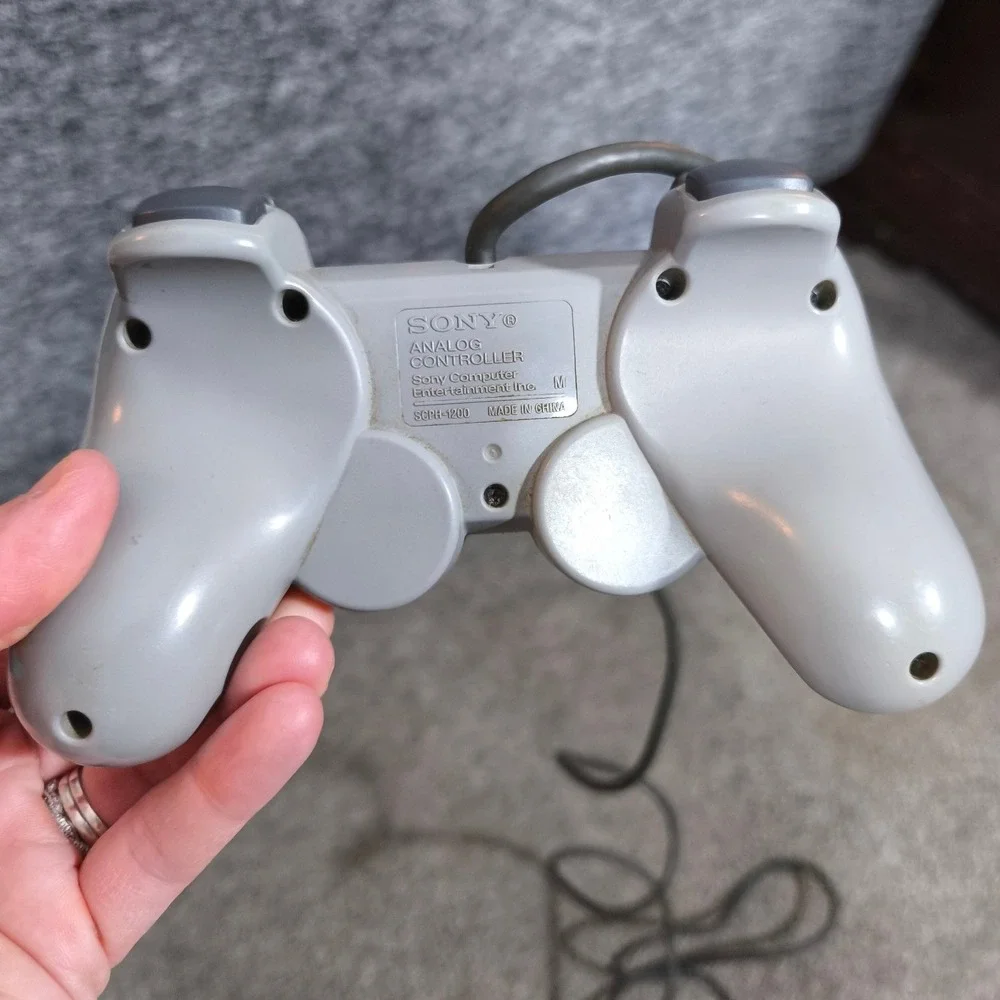 Sony PlayStation DualShock Analog Controller Grey SCPH-1200 PS1 Wired Gamepad